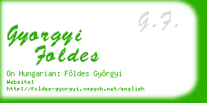 gyorgyi foldes business card