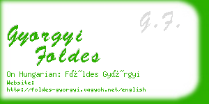 gyorgyi foldes business card